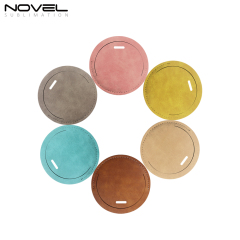 Colorful Sublimation PU Luggage Tag Circle Shape #4