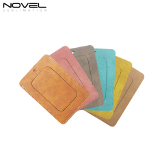 Sublimation PU Leather ID Badge Case with Hang rope #1