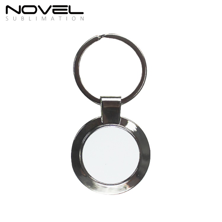 Custom design sublimation keychain, Round shape Keyring
