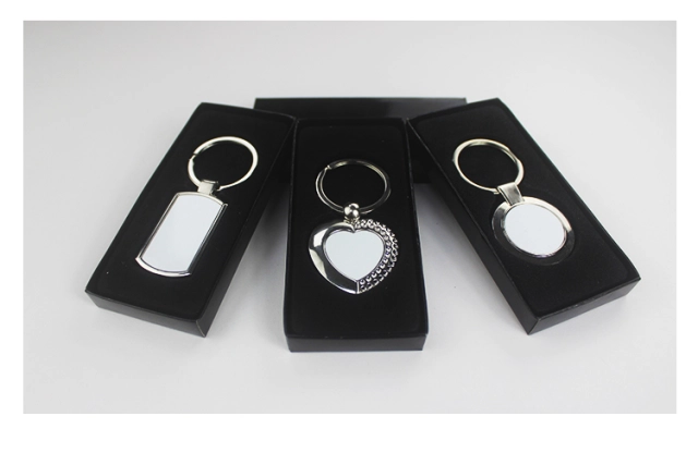 Sublimation Blank Heart Metal Keyring