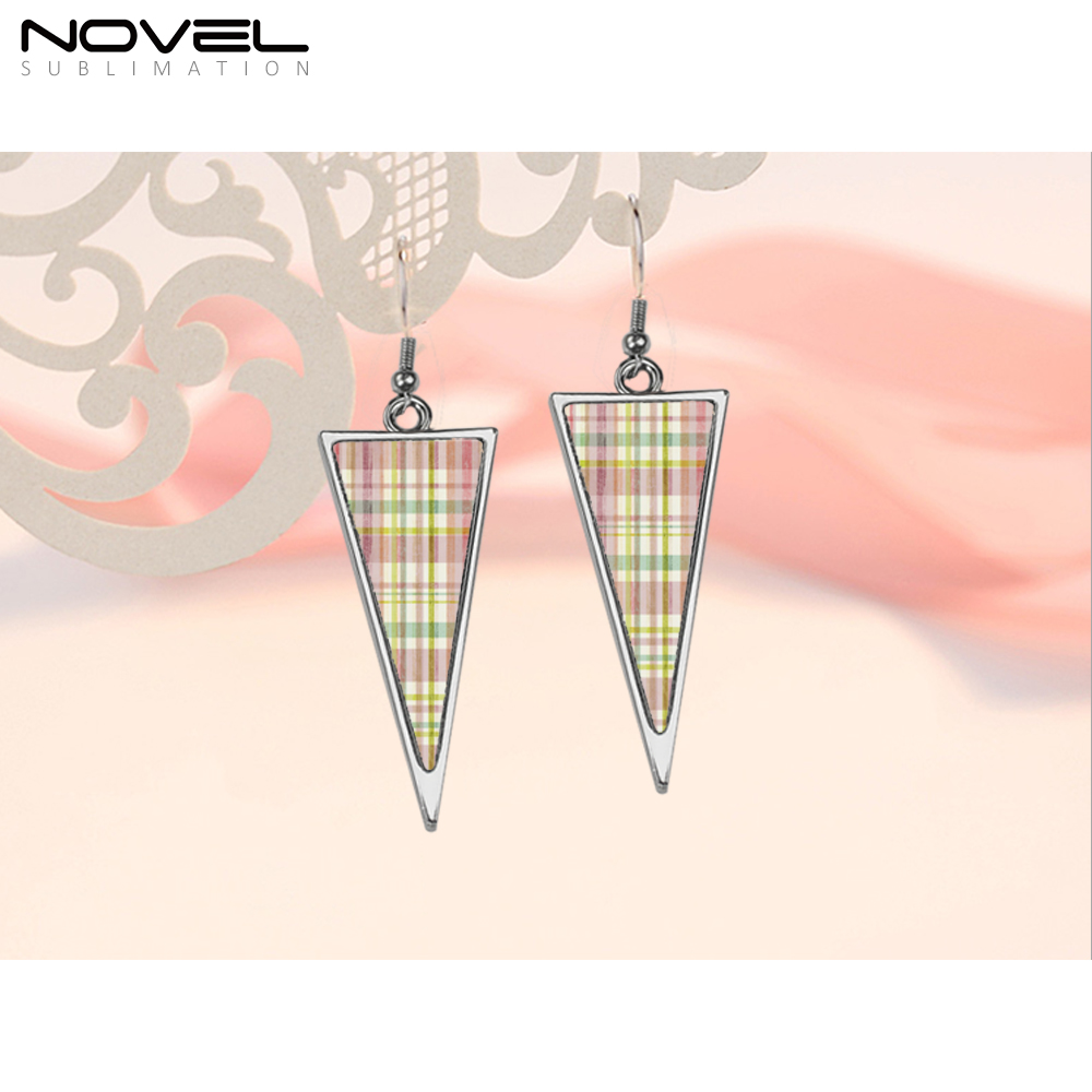 Double-sided Printable Sublimation Blank Earrings- Long Triangle