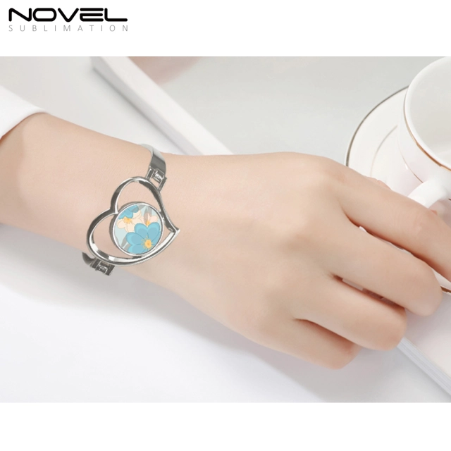 Fashionable Sublimation Bracelet,Heart with middle round printable