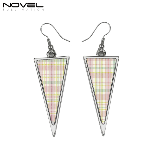 Double-sided Printable Sublimation Blank Earrings- Long Triangle