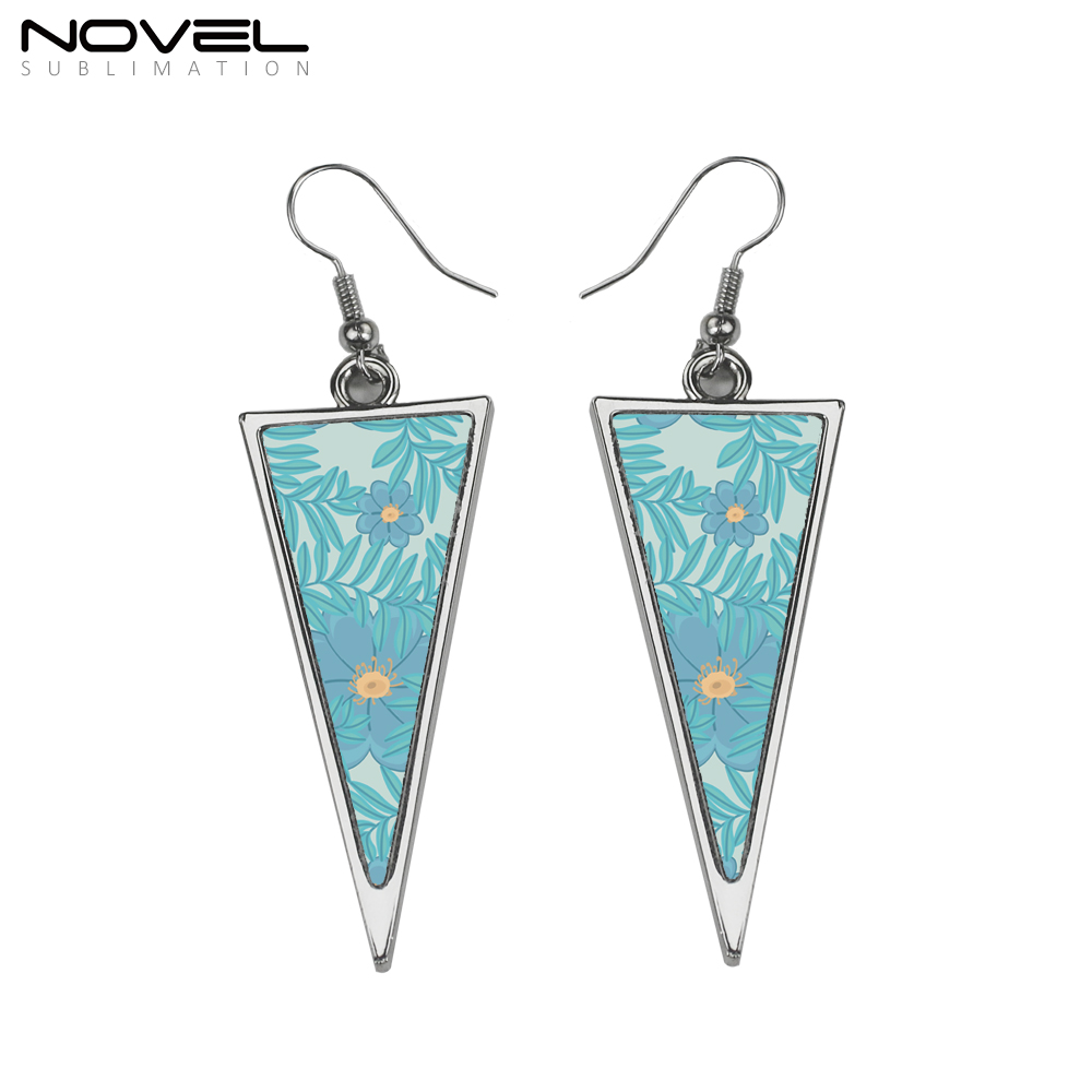 Double-sided Printable Sublimation Blank Earrings- Long Triangle