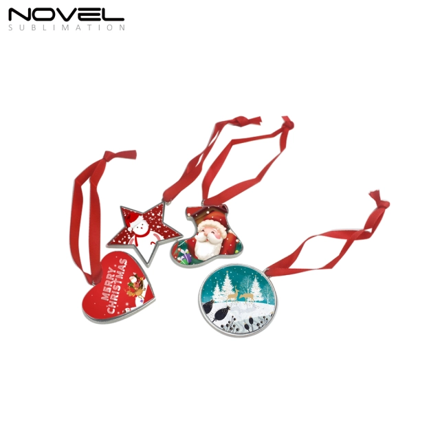 Zinc Alloy Pendants Christmas Ornaments-4 Shapes Available