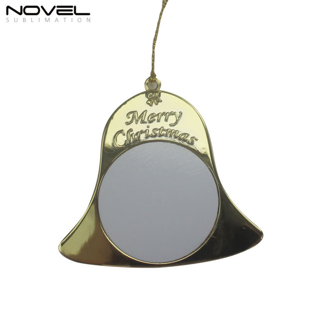 Custom Sublimation Christmas Pendant Double-sided Printing Bell Ornament