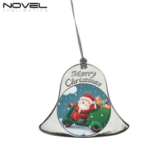 Custom Sublimation Christmas Pendant Double-sided Printing Bell Ornament