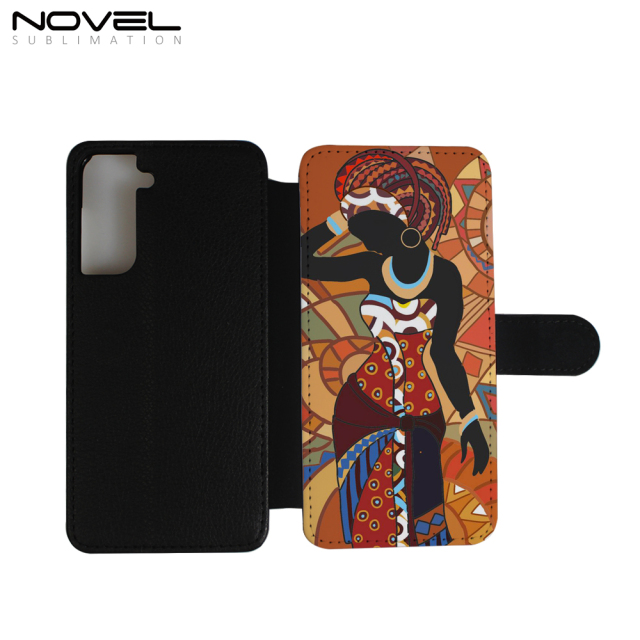 PU Flip Phone Case Sublimation Phone Wallet For Galaxy S21,S21 Plus,S21 Ultra