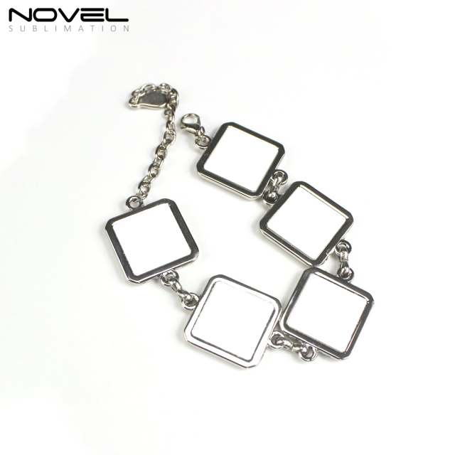 Fashionable Sublimation Blank Bracelet--5pcs Square Shaped