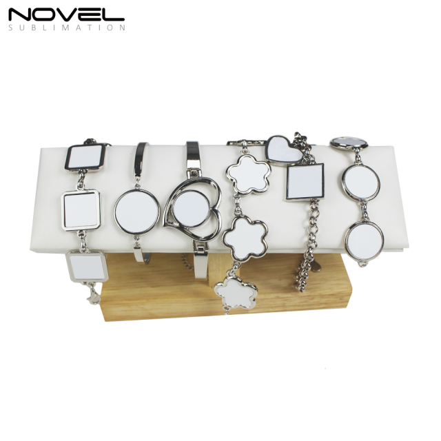 Sublimation Zinc Alloy Bracelets Custom Charm Bracelets Collection Fashion Jewelry