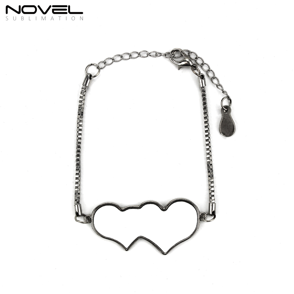 Sublimation Zinc Alloy Bracelets Custom Charm Bracelets Collection Fashion Jewelry