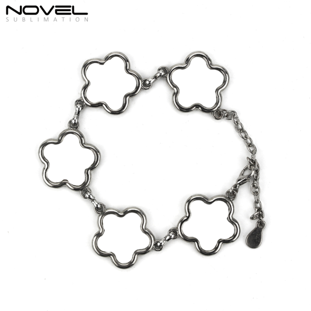 Sublimation Zinc Alloy Bracelets Custom Charm Bracelets Collection Fashion Jewelry