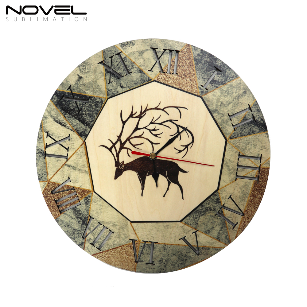 MDF Wooden Clock Photo Frame Sublimation Desk Clock Wall Clock Plywood Clock Various Shapes