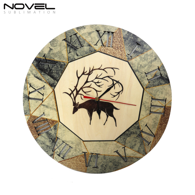 MDF Wooden Clock Photo Frame Sublimation Desk Clock Wall Clock Plywood Clock Various Shapes
