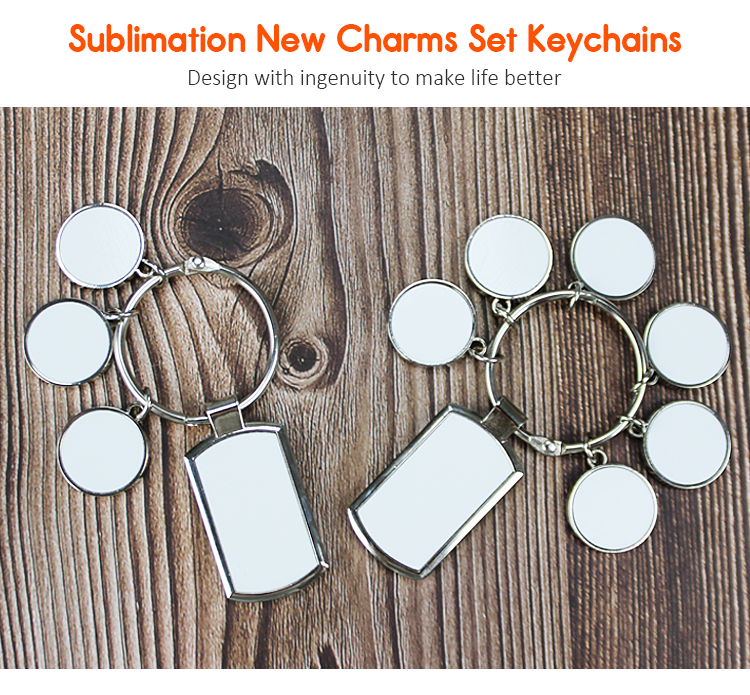 DIY Metal Keyring Sublimation Heat Transfer Blank Personalized Keychain