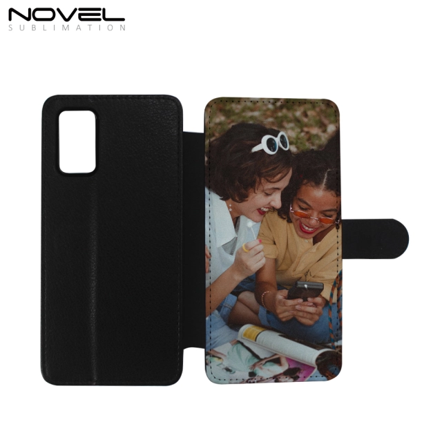 Blank Printable PU Flip Phone Case For Galaxy A02S PU Leather Case Phone Holder