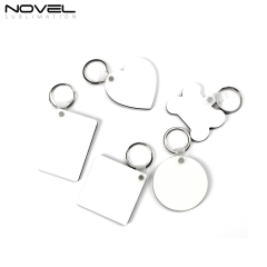 Promotion Gifts MDF Keychains Sublimation MDF Key ring 5 Shapes Sublimation Blank Keychain 100pcs/lot