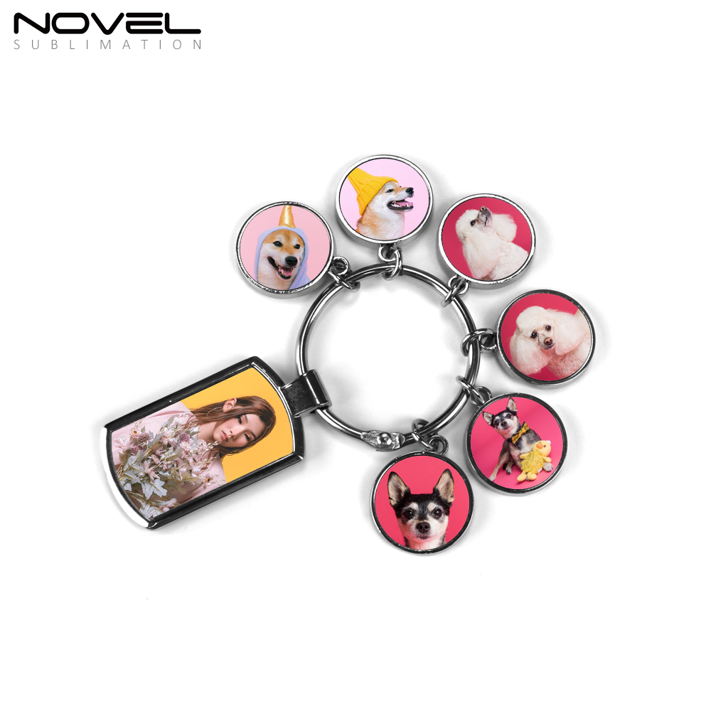Custom Charms Set Keychain Family Photo Keychain Tag Customized Keyring