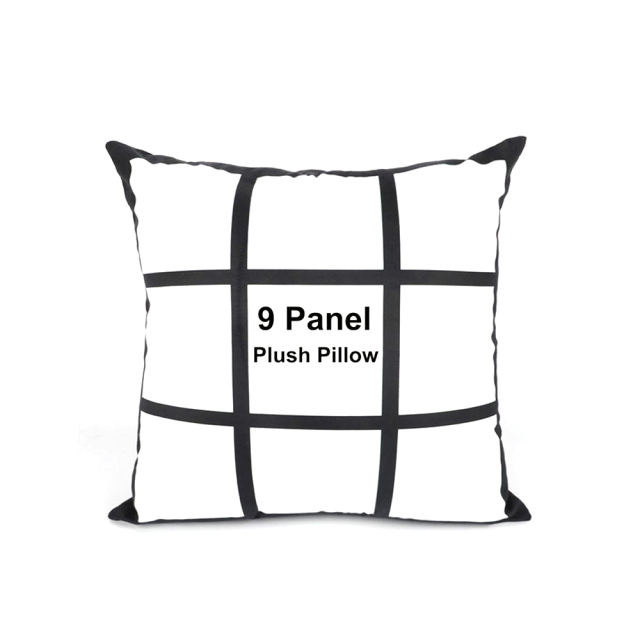 Square Grid Pillowcase Cushion Covers Sublimation Blank Grid Pattern Pillow Cover