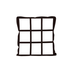 Square Grid Pillowcase Cushion Covers Sublimation Blank Grid Pattern Pillow Cover