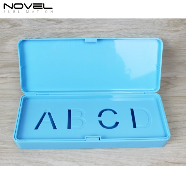 ABS Plastic Sublimation Pencil Box Pink Blue Pencil Case