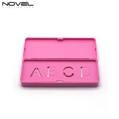 ABS Plastic Sublimation Pencil Box Pink Blue Pencil Case