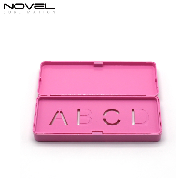 ABS Plastic Sublimation Pencil Box Pink Blue Pencil Case