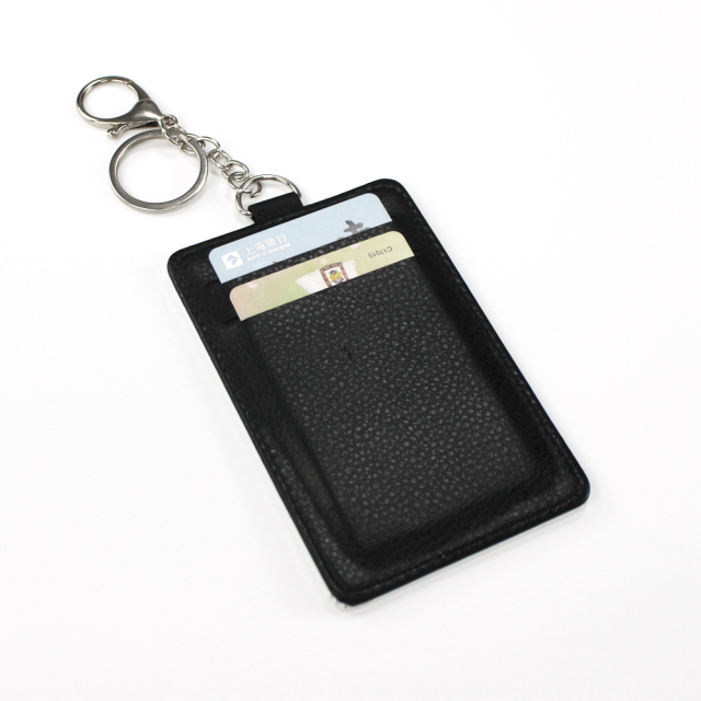 PU Leather Bus Card Holder with Keyring Travel Card Credit Sublimation Blank Case