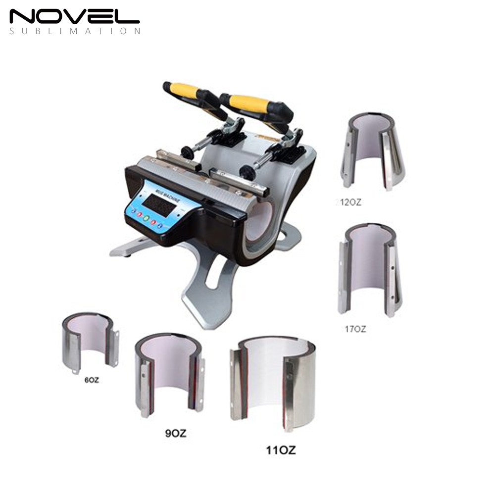 5 in 1 Digital Double-Station Mug Press Mug Printing for 9oz, 11oz ,12oz,15oz ,17oz ST210B