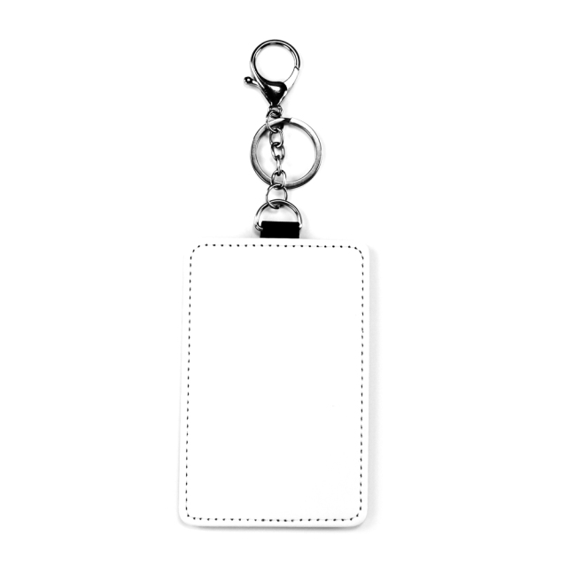 PU Leather Bus Card Holder with Keyring Travel Card Credit Sublimation Blank Case