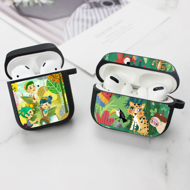 Sublimation Blank Soft Case for Airpods Pro Color Soft Earphone Case with Metal Inserts