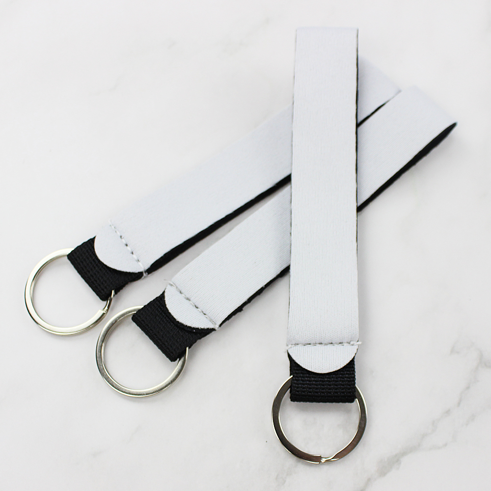 Sublimation Blank Neoprene Keychain Chapstick Holder Lipstick Keychain Holder Sanitizer Holder Customized Keyring