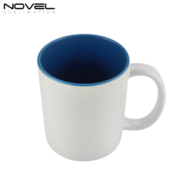 11oz Inside Color Mug Ceramic Coffee Mugs with inner Colors White Handle White Box