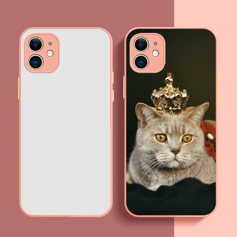 Colorful Sublimation 2D TPU Case for iPhone 12 13 Pro Max  6 7 8 XS Max XR 11 DIY Phone Shell Cover with Metal Insert