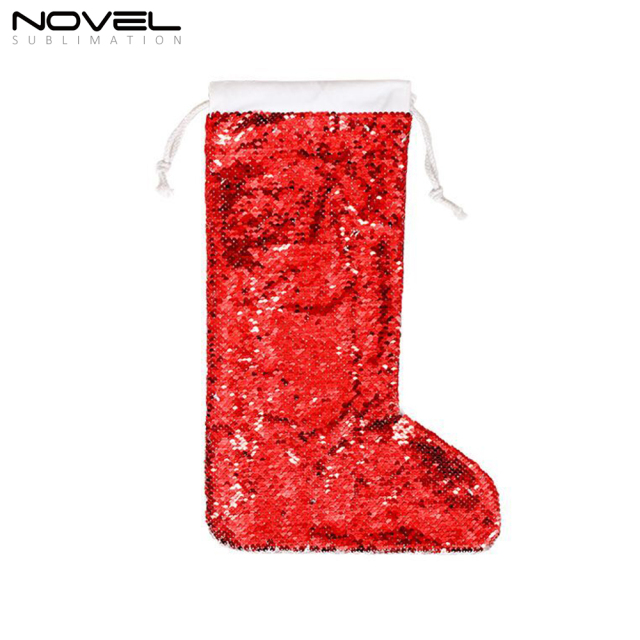 Color Sequin Sublimation Sequins Christmas Sock