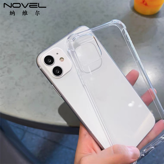 UV Printing Phone Case For iPhone 12 Series Transparent Soft Silicone Four Corner Anti Crack Rubber Cases