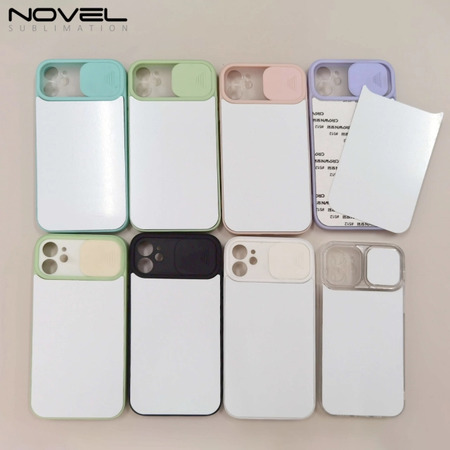 Colorful Push and Pull the Window 2D TPU Case for iPhone 12 6 7 8 X 11 Sublimation Phone Case with Metal Insert