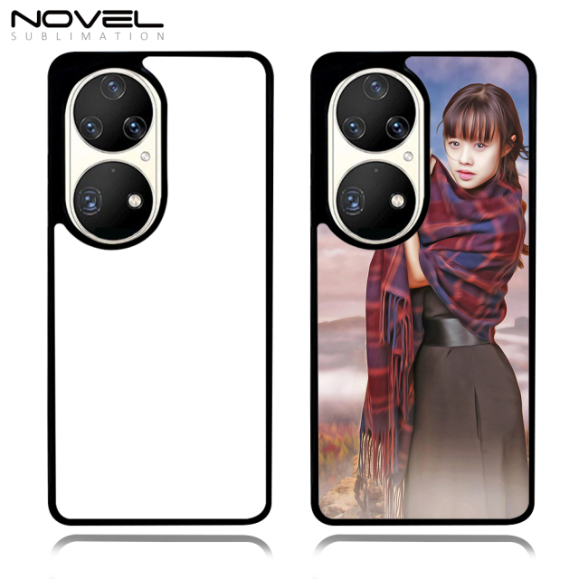 For Huawei P50 Pro Sublimation Blank 2D TPU Phone Case With Metal Sheet For Heat Press Printing