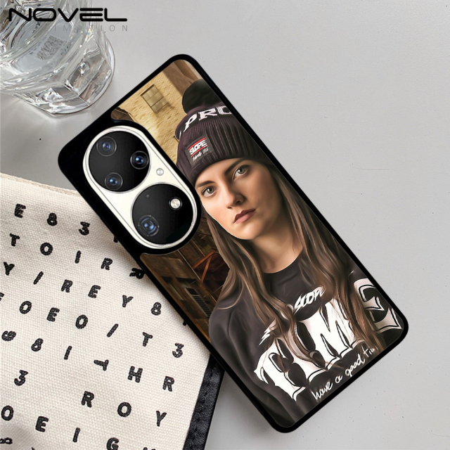 For Huawei P50 Pro Sublimation Blank 2D TPU Phone Case With Metal Sheet For Heat Press Printing