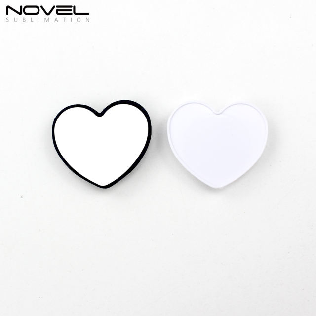 Popular Plastic Heart Round Shape Phone Stand Sublimation Mobile Phone Holder