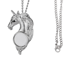 Popular Sublimation DIY Blank Unicorn Necklace Snake Bone Clothes Pendent
