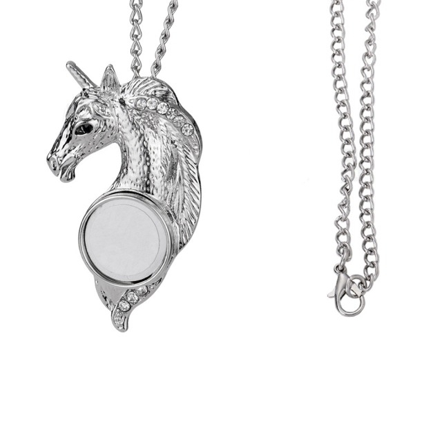 Popular Sublimation DIY Blank Unicorn Necklace Snake Bone Clothes Pendent