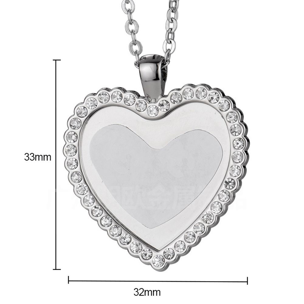 Fashion Sublimation DIY Blank Heart Shape Snake Bone Necklace Clothes Pendent
