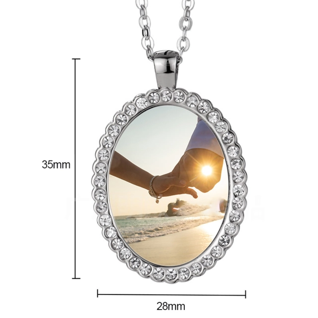 New Arrival Sublimation Necklace -Oval Can be Opened