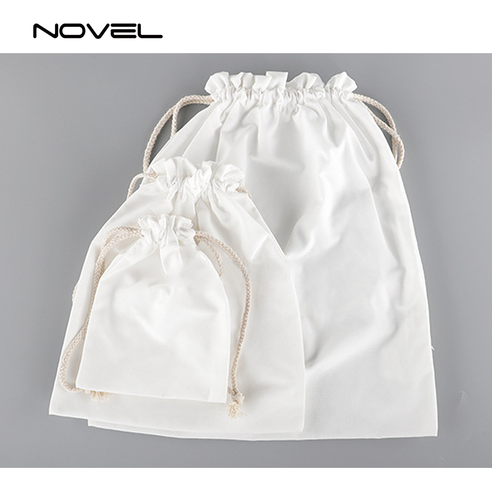 DIY Sublimation Canvas Drawstring Bag High-Demand Heat Sublimation Printed Canvas Storage Bags for Promotional Gifts/Retail Packaging
