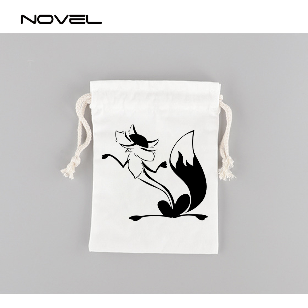 DIY Sublimation Canvas Drawstring Bag High-Demand Heat Sublimation Printed Canvas Storage Bags for Promotional Gifts/Retail Packaging