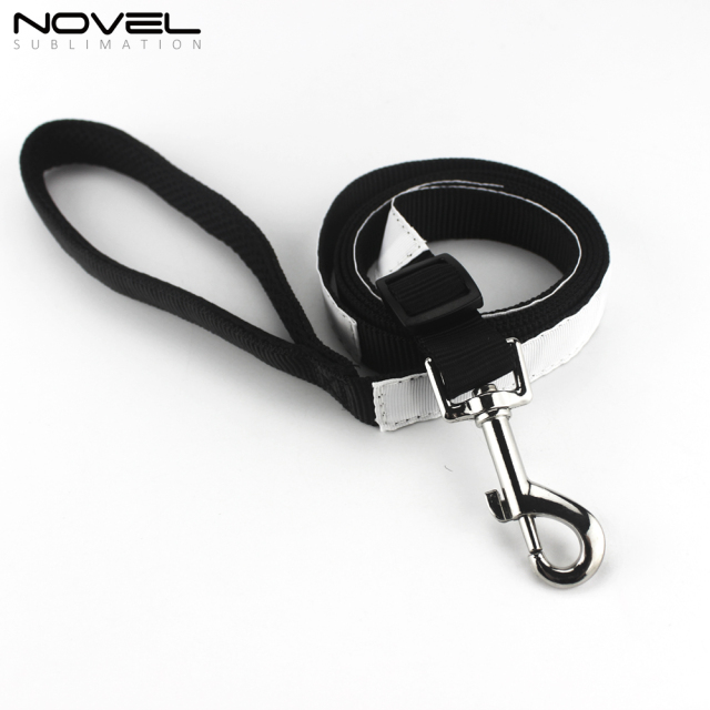 New Custom Nylon Dog Pet Leash with White Patch For Sublimation