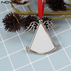 Sublimation Christmas Pendant Double-sided Printable Metal Ornaments Bell shape