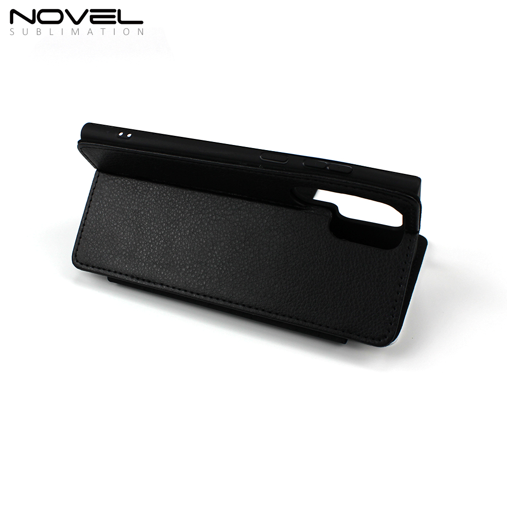 Blank Sublimation Flip PU Leather Wallet Case For Galaxy S22 With Card Slot