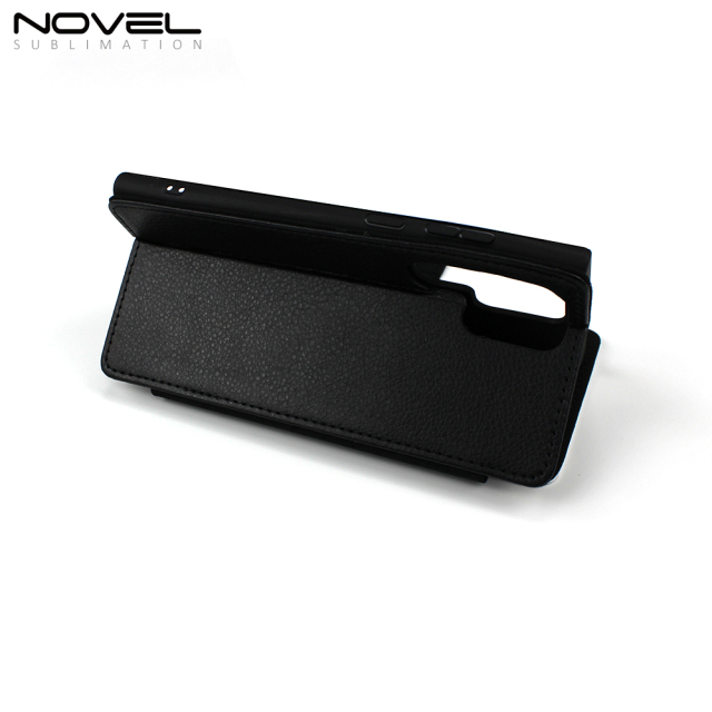 Blank Printable  Flip PU Leather Wallet Case For Galaxy S22 Ultra With Card Slot